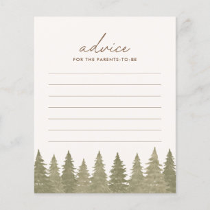 Woodland Baby Shower Advice Card