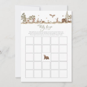 Woodland Baby Shower Baby Bingo Game