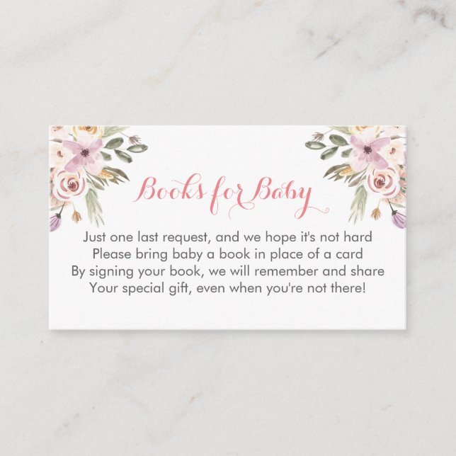 woodland  baby shower  book in lieu cards (Front)