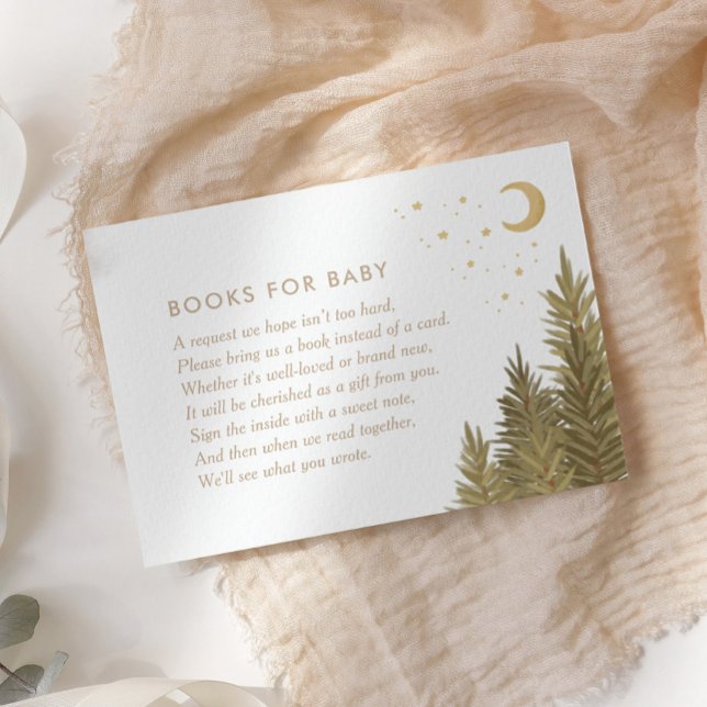 Woodland Baby Shower Books For Baby Request Enclosure Card (Creator Uploaded)