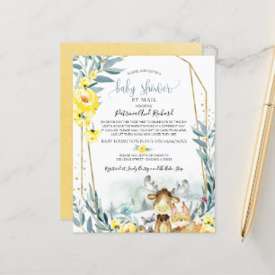 Woodland Baby Shower By Mail Budget Invitation