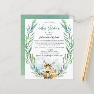 Woodland Baby Shower By Mail Budget Invitation