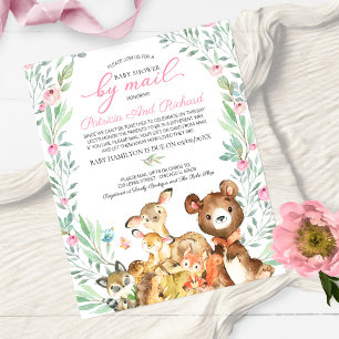 Woodland Baby Shower By Mail Budget Invitation
