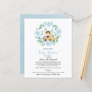 Woodland Baby Shower By Mail Budget Invitation