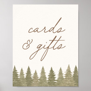 Woodland Baby Shower Cards and Gifts Sign