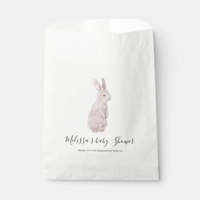 Woodland Baby Shower Chic Rabbit Custom Favour Bags (Front)