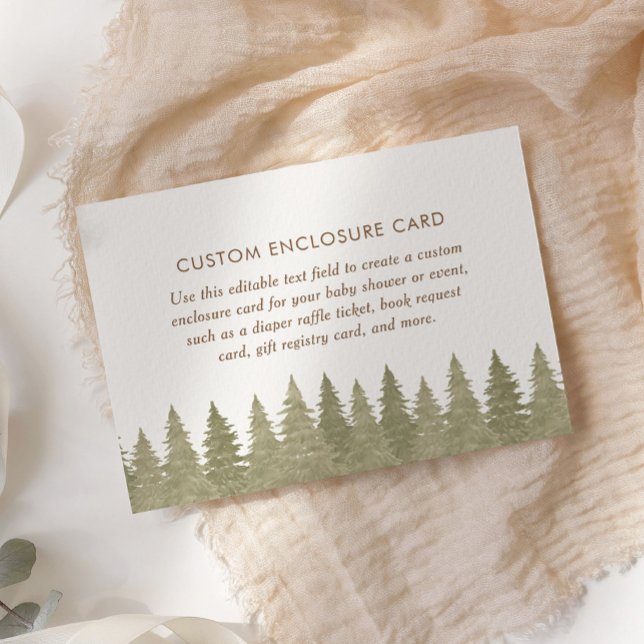 Woodland Baby Shower Custom Enclosure Card (Creator Uploaded)