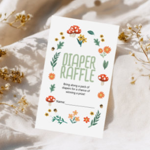 Woodland Baby Shower Diaper Raffle Enclosure Card