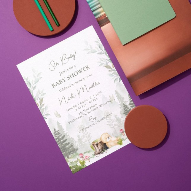 Woodland Baby Shower Editable Invitation (Creator Uploaded)