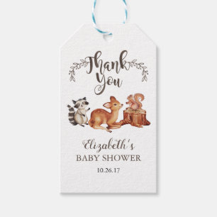 Woodland Baby Shower Favour Tags