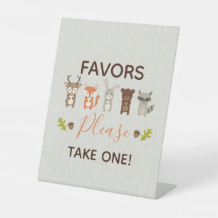 Woodland Baby Shower Favours Please Take One Sign