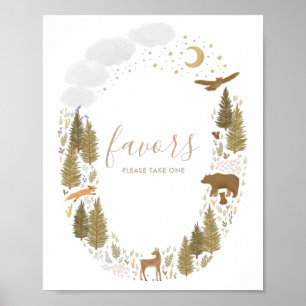 Woodland Baby Shower Favours Sign