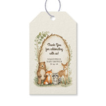 Woodland Baby Shower Gift Tags