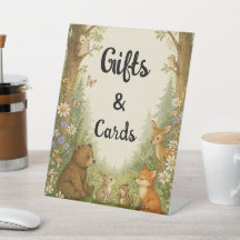 Woodland Baby Shower Gifts and Cards Table Sign