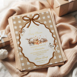 Woodland Baby Shower Gingham Fall