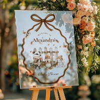Woodland Baby Shower Gingham Neutral