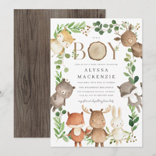 Woodland Baby Shower Invitation