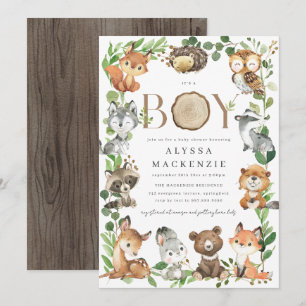 Woodland Baby Shower Invitation