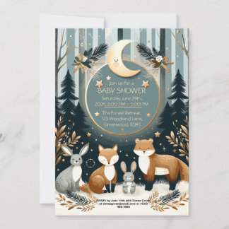 Woodland Baby Shower Invitation