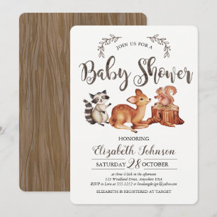 Woodland Baby Shower Invitation