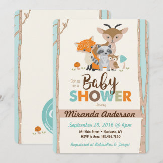 Woodland Baby Shower Invitation