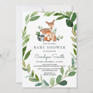 Woodland Baby Shower Invitation
