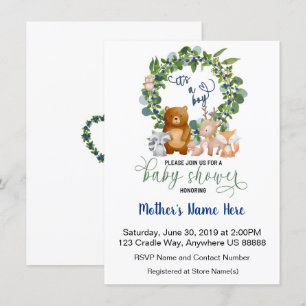 Woodland Baby Shower Invitation
