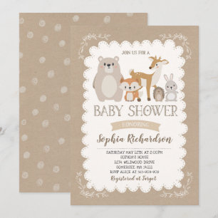 Woodland Baby Shower Invitation Whimsical Shower