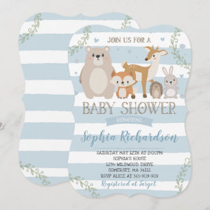 Woodland Baby Shower Invitation Whimsical Shower