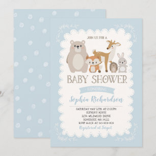 Woodland Baby Shower Invitation Whimsical Shower