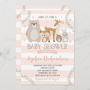 Woodland Baby Shower Invitation Whimsical Shower