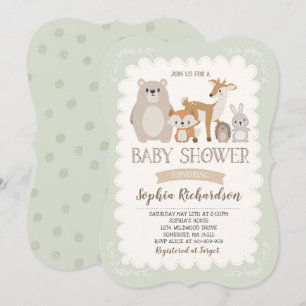 Woodland Baby Shower Invitation Whimsical Shower