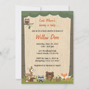 Woodland Baby Shower Invite *boy/girl/surprise*