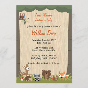 Woodland Baby Shower Invite *boy/girl/surprise*