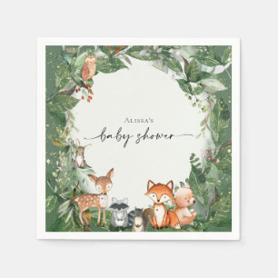 Woodland Baby Shower Napkin