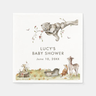 Woodland Baby Shower Napkin