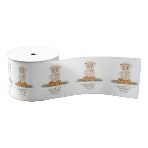 Woodland baby shower packages Sheep Grosgrain Ribbon