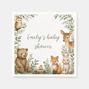 Woodland Baby Shower Paper Napkin