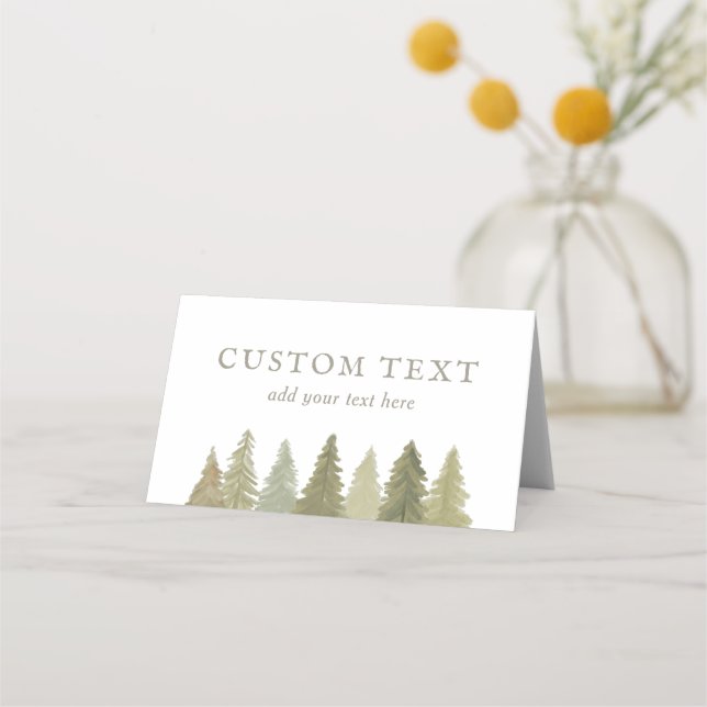 Woodland Baby Shower Place Card (Front)