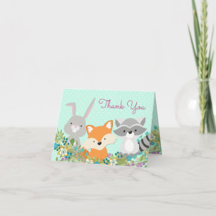 Woodland Baby Shower Thank You Cards