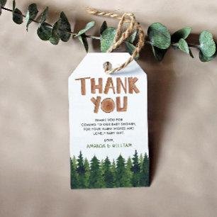 Woodland Baby Shower Thank You  Gift Tags
