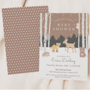 Woodland baby shower theme   winter forest programme