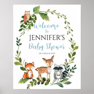 Woodland Baby Shower Welcome Sign