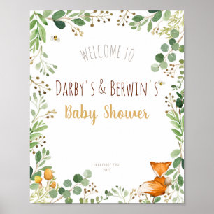 Woodland Baby Shower Welcome sign