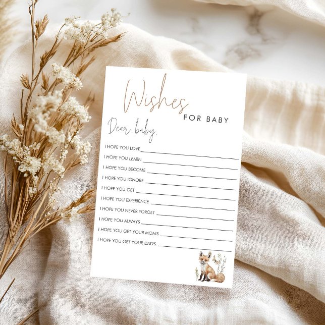 Woodland baby Shower Wishes For baby (Creator Uploaded)