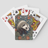 Woodland Badger William Morris Inspired