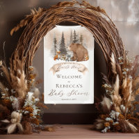 Woodland Bear |Animals Bearly Wait Boy Baby Shower