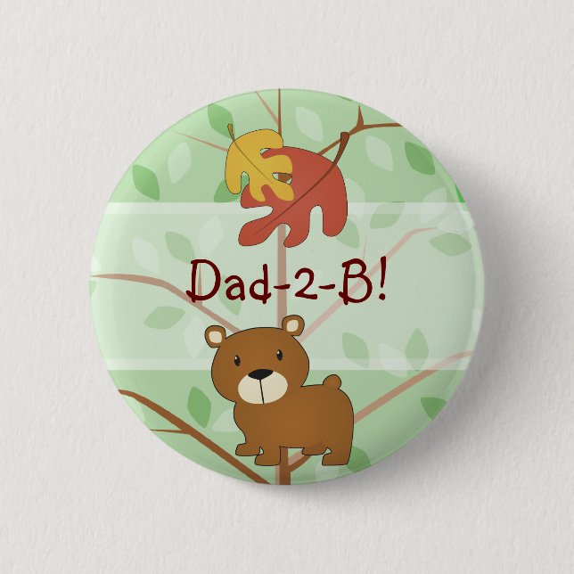 Woodland Bear Button (Front)