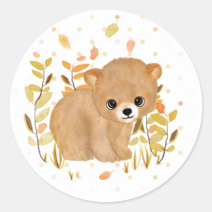 Woodland Bear Cub Stickers