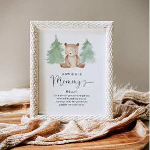 Woodland bear how big is mummy's belly game poster